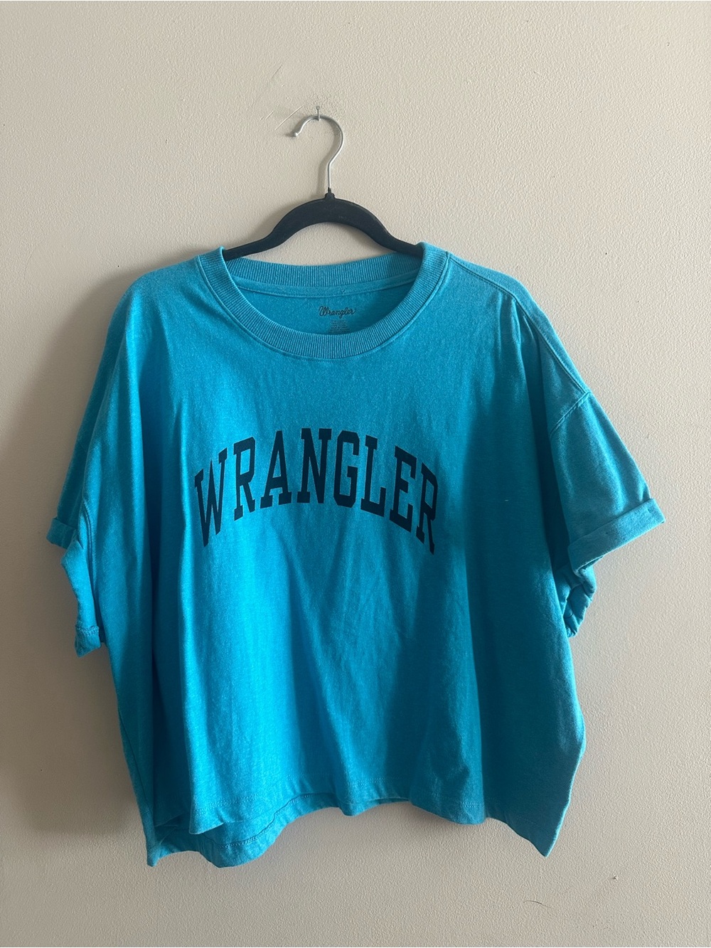 Wrangler Turquoise Logo Short Sleeve Tee Size XL NWT